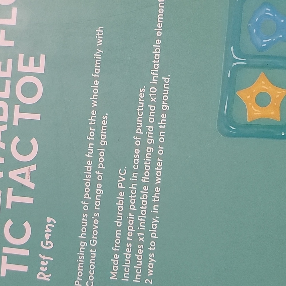 NIB Inflatable Floating Tic Tac Toe Game - Picture 3 of 3